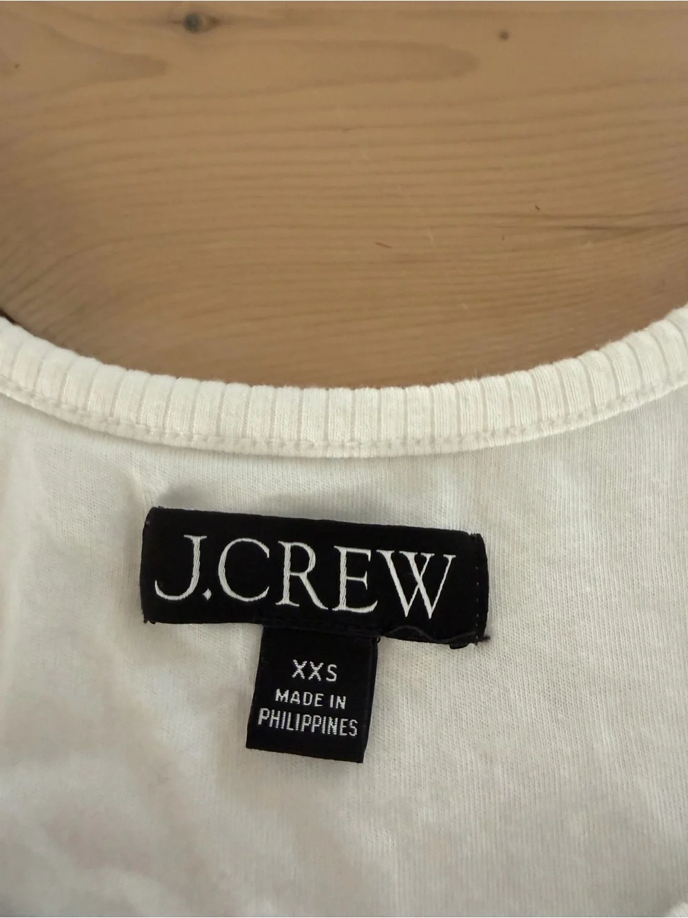 J.Crew Cream Ribbed Tank Top — Slim Scoop Neck- new condition no tags.